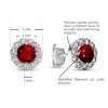 Bold July Red CZ Stone Earring Studs – Sparkling Elegance for Every Occasion - Thumbnail Image 4