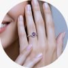 Enchanting February Purple CZ Stone Ring – Sparkling Elegance for Every Occasion - Thumbnail Image 2