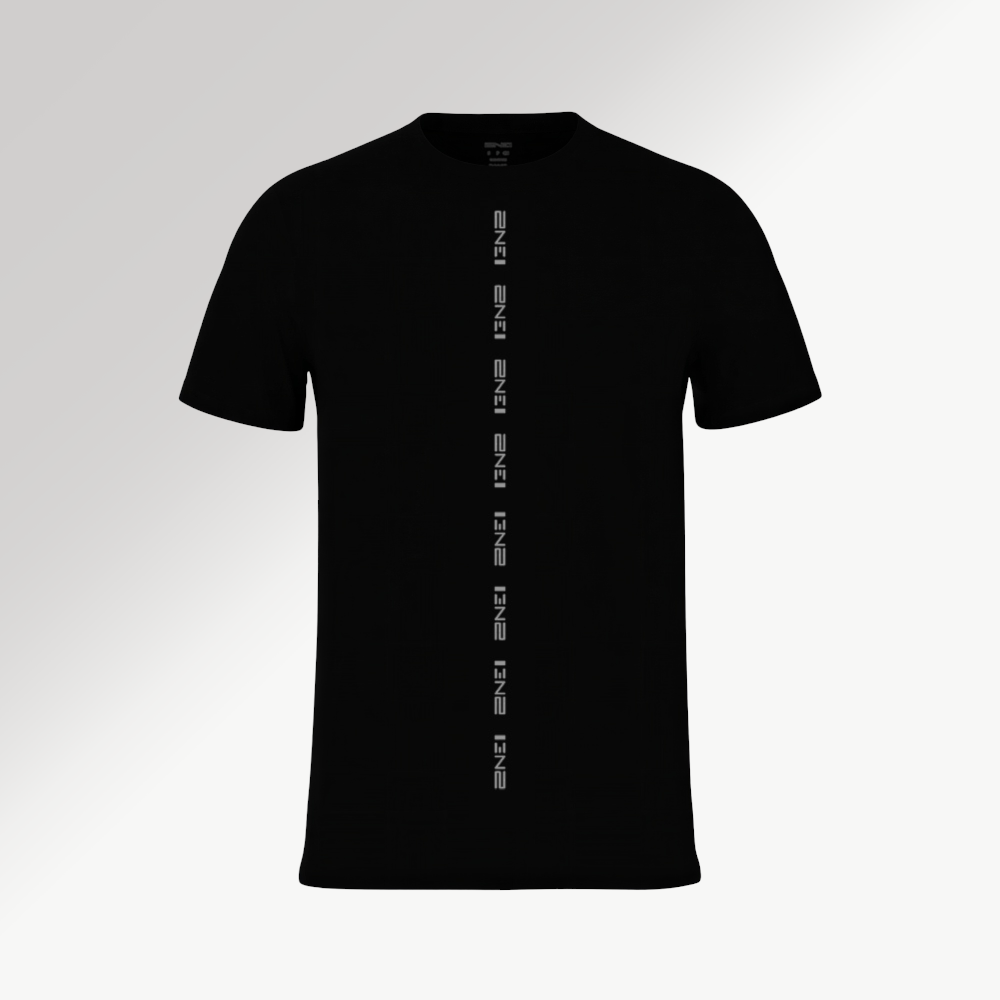 2NE1 Vertical Signature  T-Shirt 100% Cotton - Black Edition - Image 3